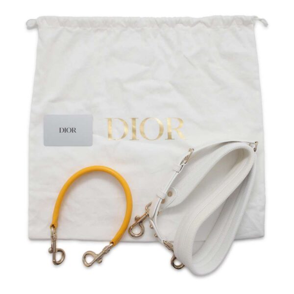 9736818 16 Christian Dior Vive Bucket Leather 2WAY Shoulder Bag White