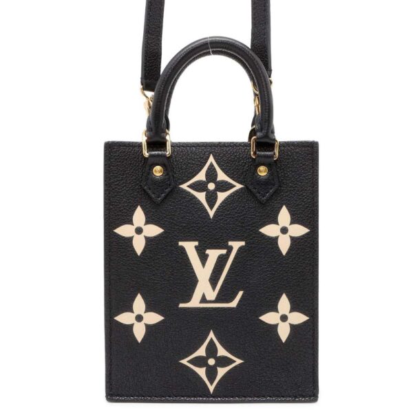 9741690 01 Louis Vuitton Petite Sac Plat Monogram Empreinte Handbag Black