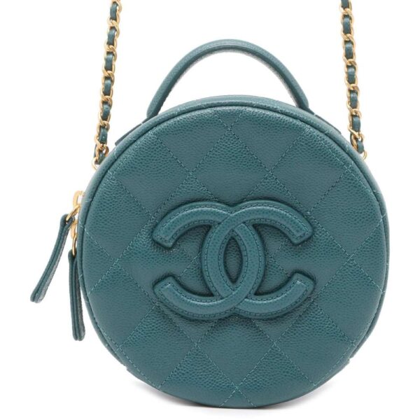 9744820 01 Chanel Cocomark Matelasse Small Vanity Caviar Bag