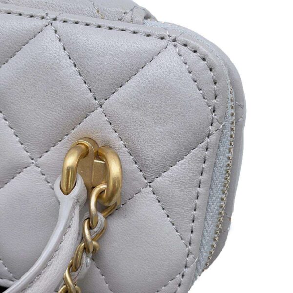 9744837 12 Chanel Matelasse Coco Mark Vanity Case Lambskin Bag