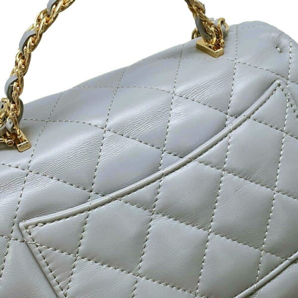 9747036 11 Chanel Matelasse Coco Mark Shiny Lambskin Top Handle Small Chain Shoulder Bag