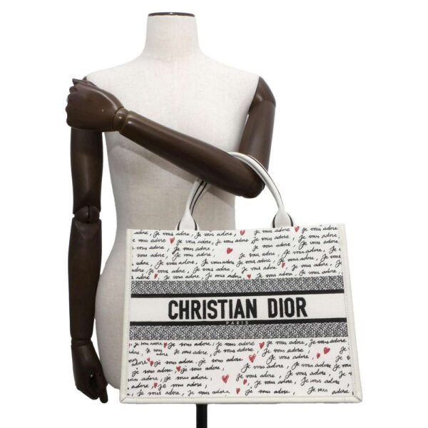 9749214 04 Christian Dior Amour Book Tote Canvas Tote Bag Medium Black White