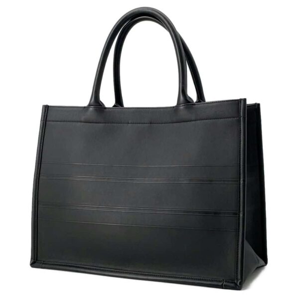 9749788 02 Christian Dior Book Tote Medium Calf Leather Tote Bag Black