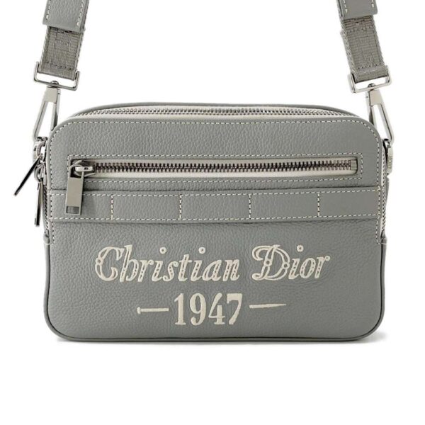 9749818 01 Christian Dior Safari Leather Shoulder Bag Black