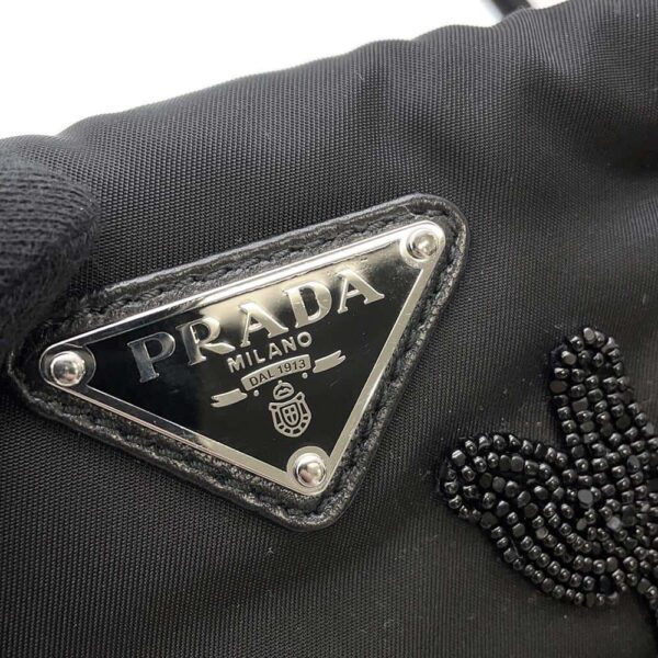 9749931 07 Prada Bead Embroidery Nylon Shoulder Bag 2way