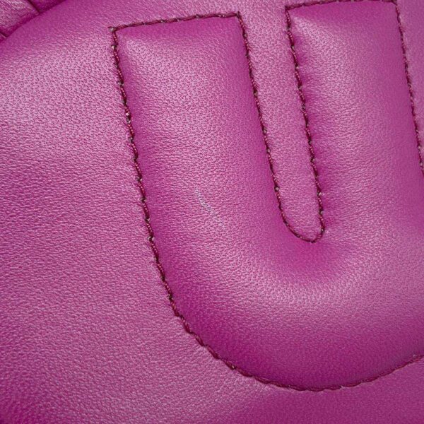 9749955 06 Miu Miu Shoulder Bag Matelassé Drawstring Leather Pink