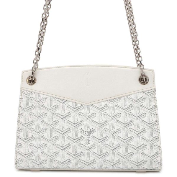 9749986 01 Goyard Shoulder Bag Rouet Structured Mini Leather White