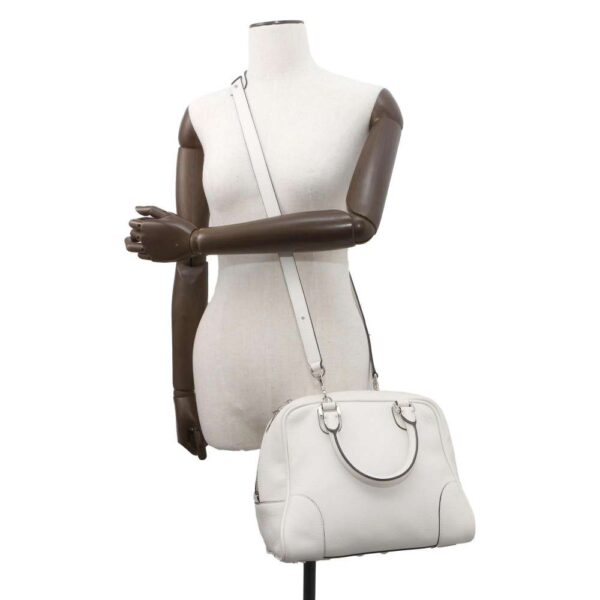 9750012 04 Loewe Amazona 75 Leather 2way Shoulder Bag White