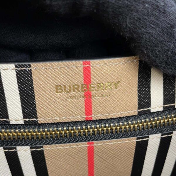 9750104 13 Burberry Striped Leather Tote Bag Shoulder Bag