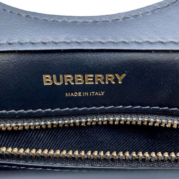 9750128 13 Burberry Pocket Bag Leather Nylon 2way Shoulder Bag Black