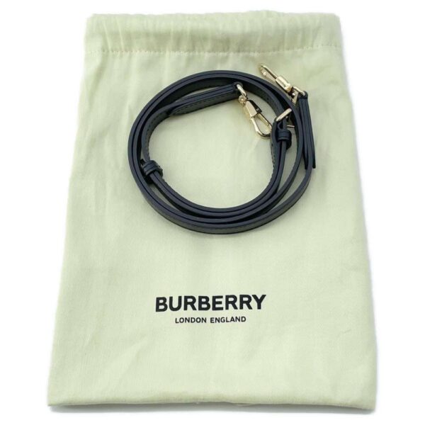 9750128 14 Burberry Pocket Bag Leather Nylon 2way Shoulder Bag Black