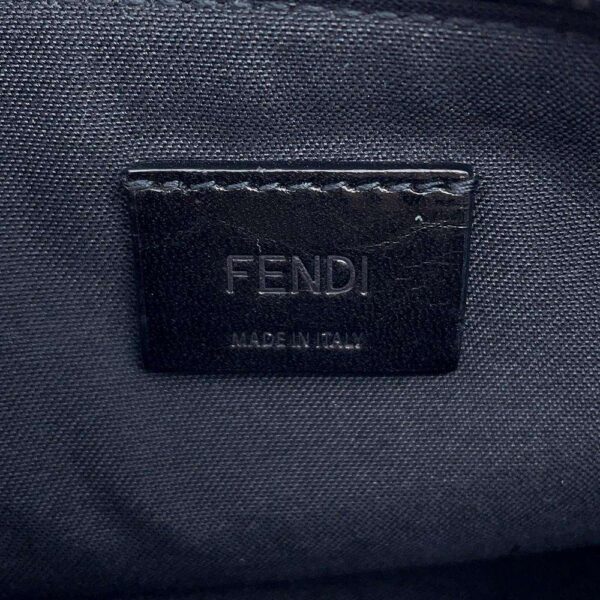 9750807 10 Fendi Leather Pochette Shoulder Bag Black