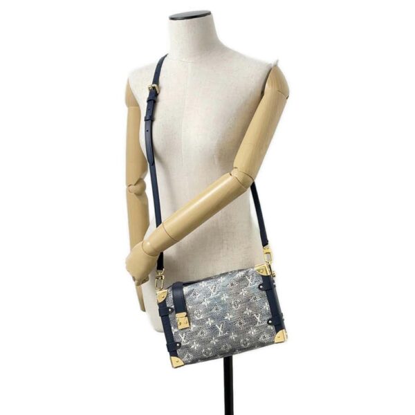 9750883 04 Louis Vuitton Monogram Laminated Jacquard Side Trunk Shoulder Bag