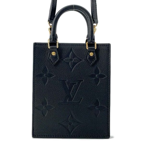 9751071 01 Louis Vuitton Empreinte Petite Sac Plat Leather Bag Black