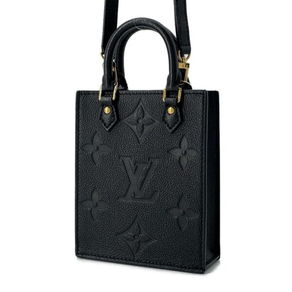 9751071 02 Louis Vuitton Empreinte Petite Sac Plat Leather Bag Black