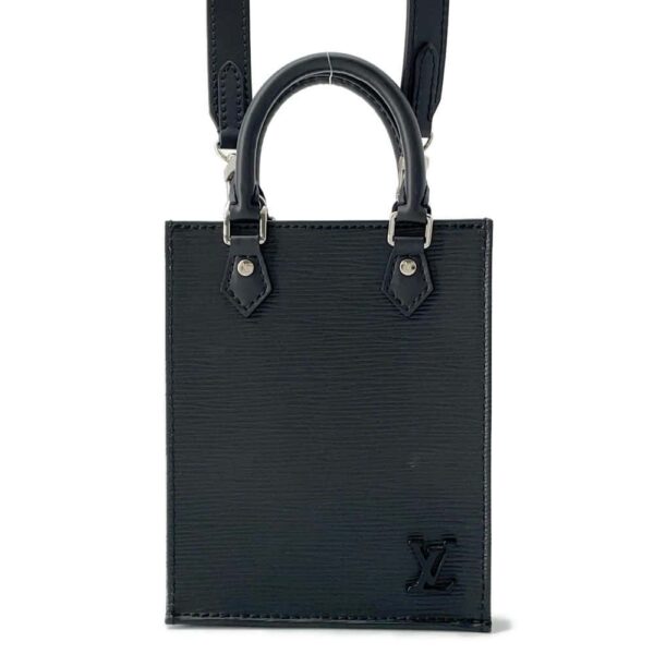 9751088 01 Louis Vuitton Epi Petite Sac Plat Leather Shoulder Bag Black