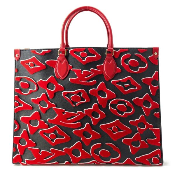 9751484 01 Louis Vuitton Monogram LVXUF On The Go GM Tote Bag Urs Fischer