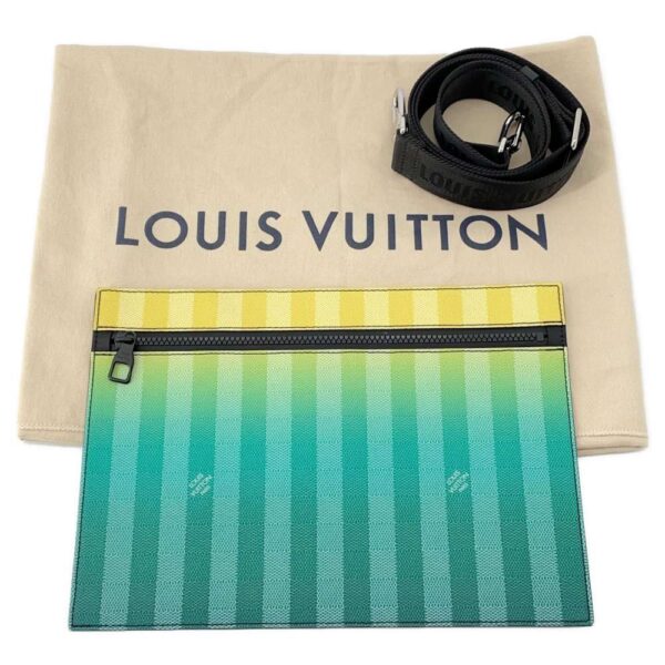 9751521 13 Louis Vuitton Damier Stripe Weekend PM 2way Shoulder Bag Black