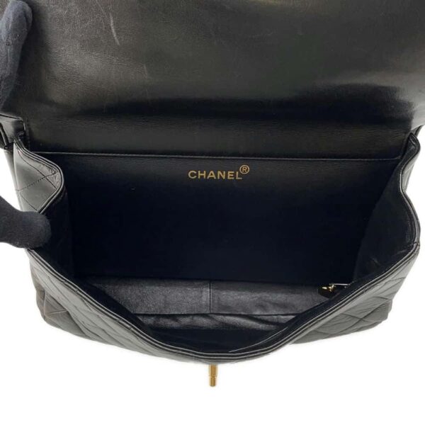 9751668 05 Chanel Matelasse W Face Coco Mark Lambskin Bag Black