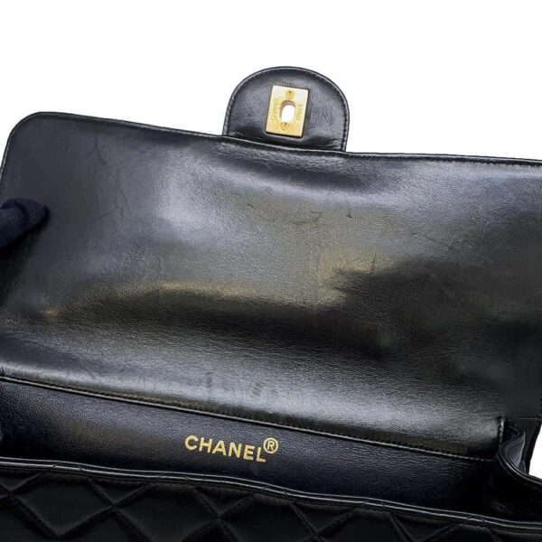 9751668 06 Chanel Matelasse W Face Coco Mark Lambskin Bag Black