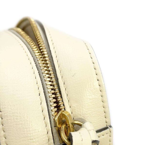 9752139 08 Gucci Horsebit 1955 GG Supreme Leather Shoulder Bag Small White