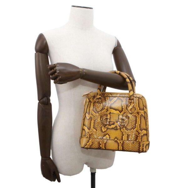 9752146 05 Gucci Horsebit 1955 Python Shoulder Bag