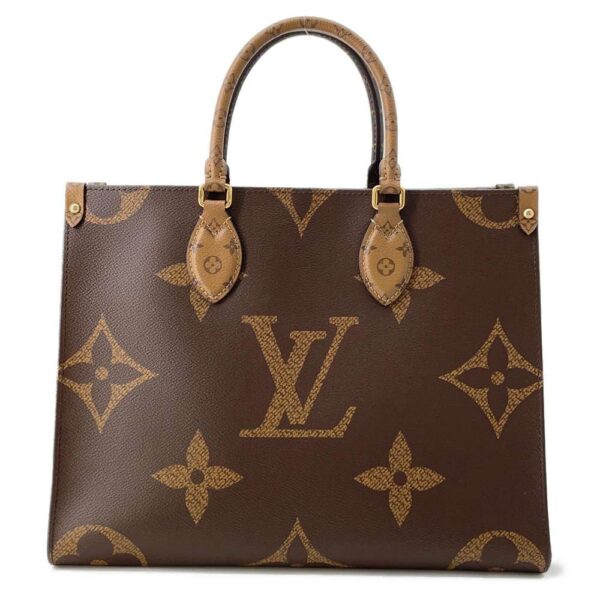 9752238 01 Louis Vuitton On The Go MM Monogram Reverse Tote Bag