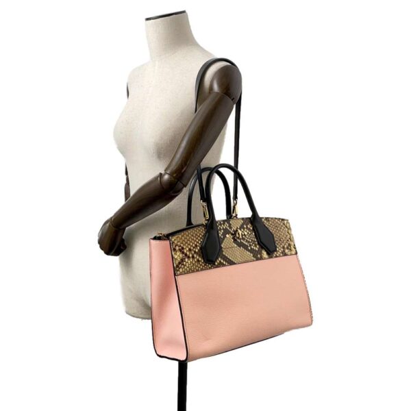 9752290 05 Louis Vuitton City Steamer MM Calf Leather Python Handbag