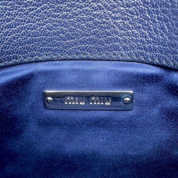 9753105 12 Miu Miu Shoulder Bag Matelassé Crystal Bijou Denim