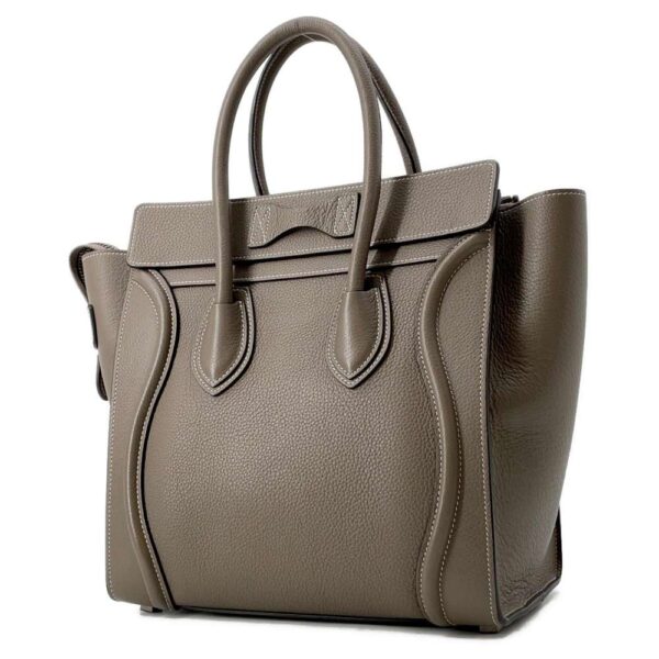 9753143 02 Celine Luggage Micro Shopper Leather Handbag