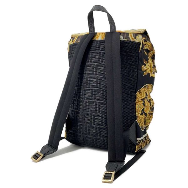 9753273 02 Fendi Belcer Che Nylon Backpack Black