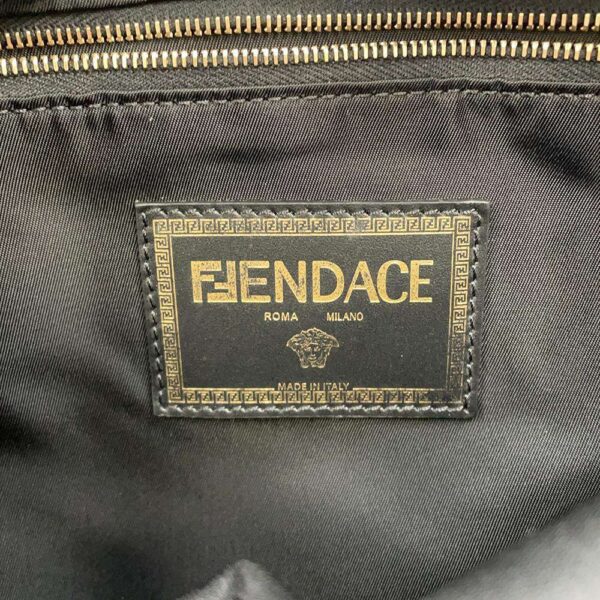 9753273 10 Fendi Belcer Che Nylon Backpack Black