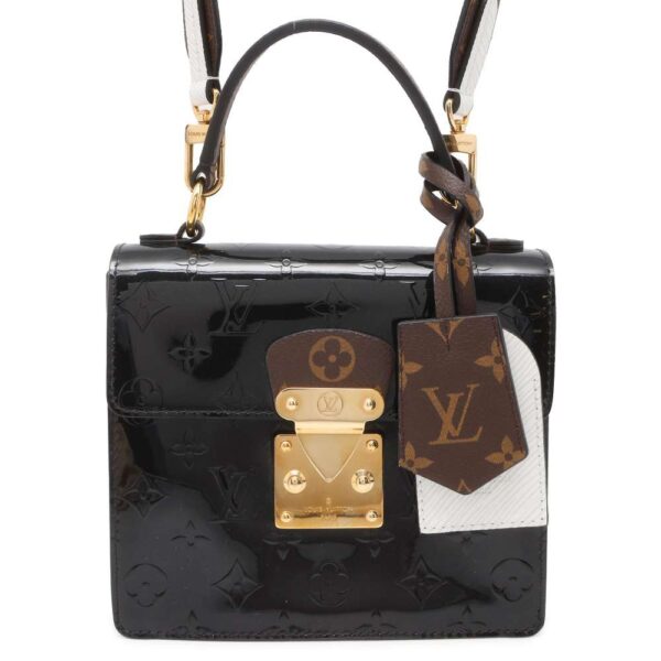 9754843 01 Louis Vuitton Spring Street PM Monogram Vernis Handbag Black