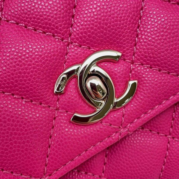 9761872 08 Chanel Matelasse Coco Mark Handle Caviar XS 2way Bag