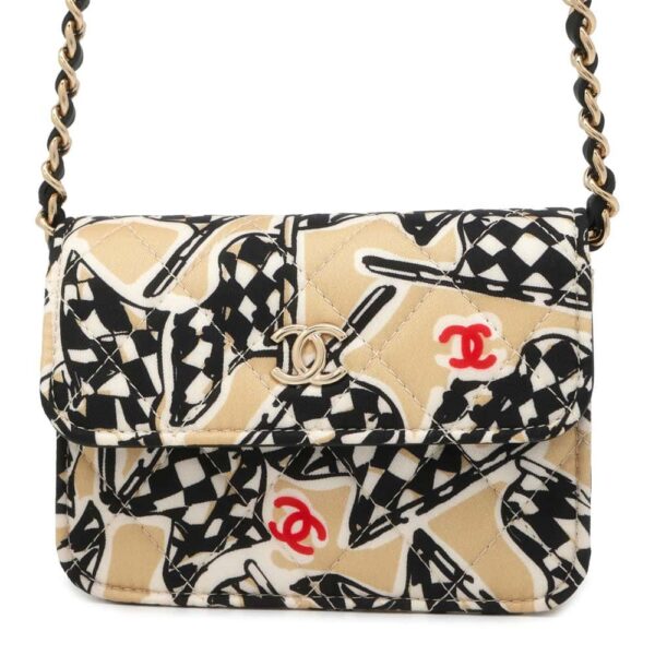 9763036 01 Chanel Checkered Flag Canvas Novelty Bag