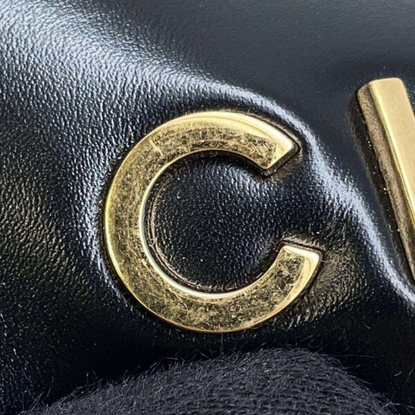 9763081 07 Chanel 22 Mini Matelasse Coco Mark Lambskin Shoulder Bag Black