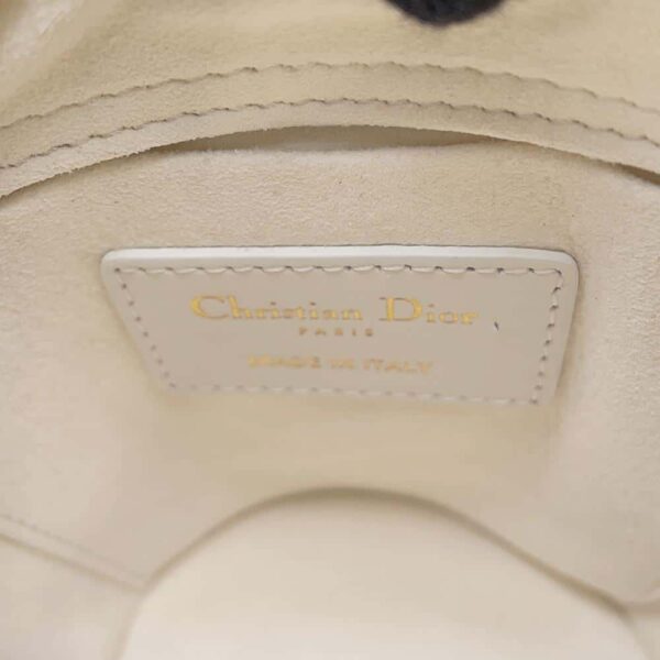 9763203 14 Christian Dior Vive Bucket Leather Handbag Micro White