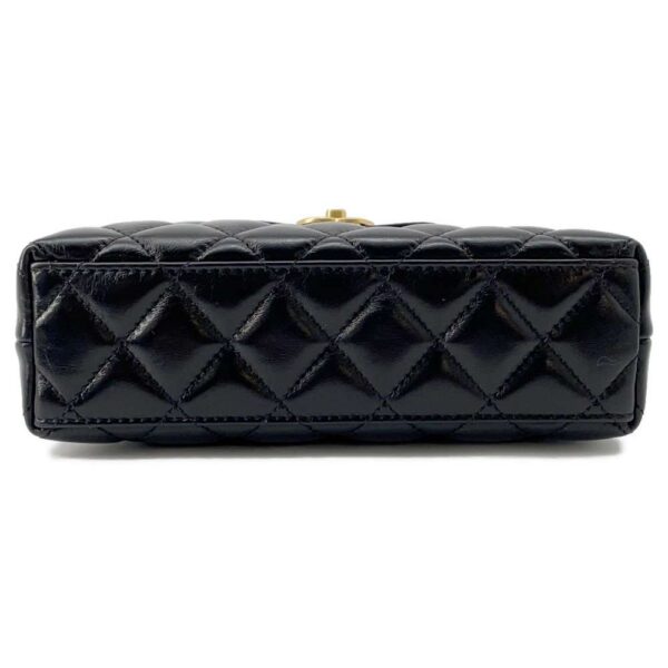 9763968 03 Chanel Mini Shopping Matelasse Calfskin Shoulder Bag Black