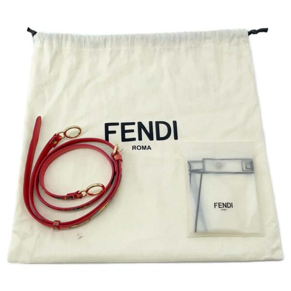 9767737 14 Fendi Mini Peekaboo Marble Leather Handbag