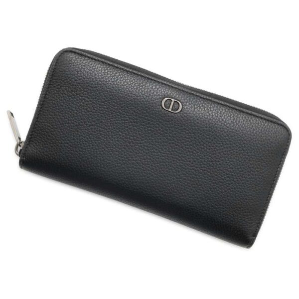 9768253 01 Christian Dior CD Icon Calfskin Long Wallet Black