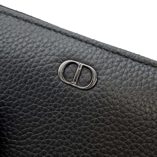 9768253 13 Christian Dior CD Icon Calfskin Long Wallet Black