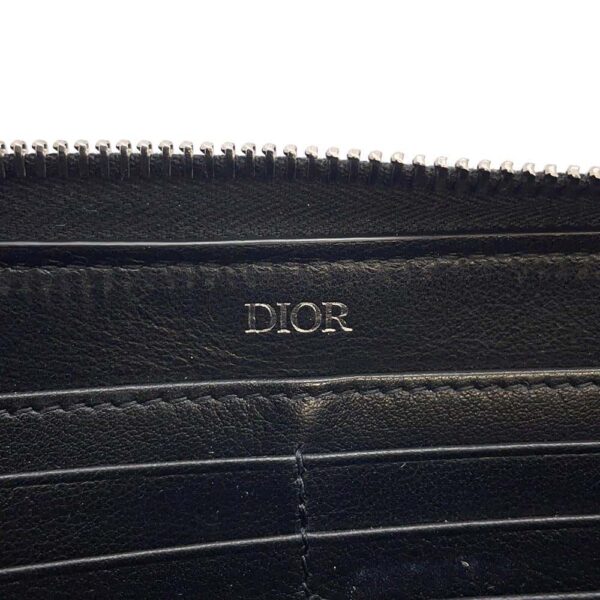 9768253 14 Christian Dior CD Icon Calfskin Long Wallet Black