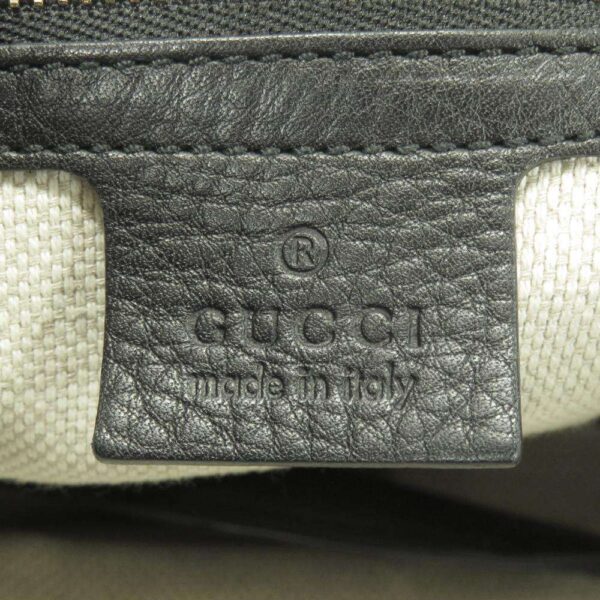 9777880 16 Gucci Soho Leather Chain Tote Bag Black