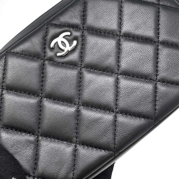 9782532 10 Chanel Cocomark Matelasse Pouch Caviar Case Black