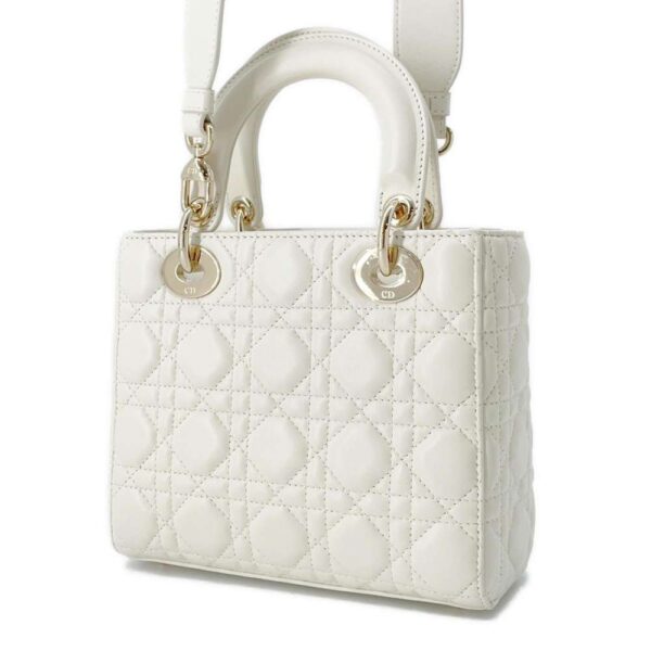 9782853 02 Christian Dior Lady Dior My ABC Cannage Handbag White