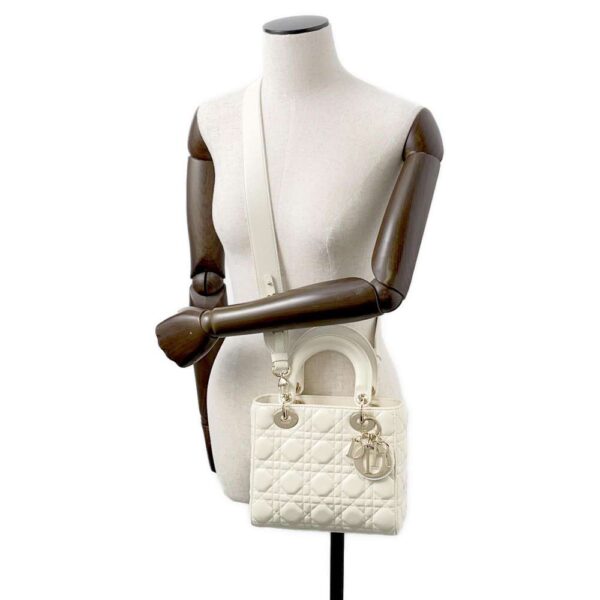 9782853 04 Christian Dior Lady Dior My ABC Cannage Handbag White