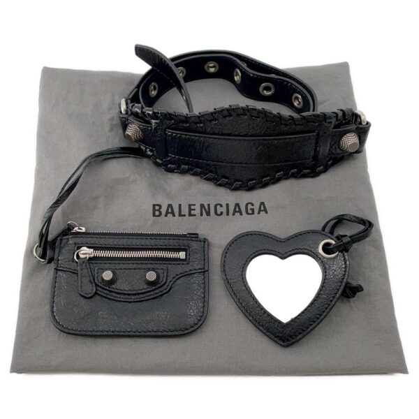 9789098 10 Balenciaga Neo Kagole XS Arena Lambskin 2way Shoulder Bag Black