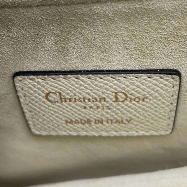 9789142 10 Christian Dior Saddle Leather Shoulder Bag Mini White