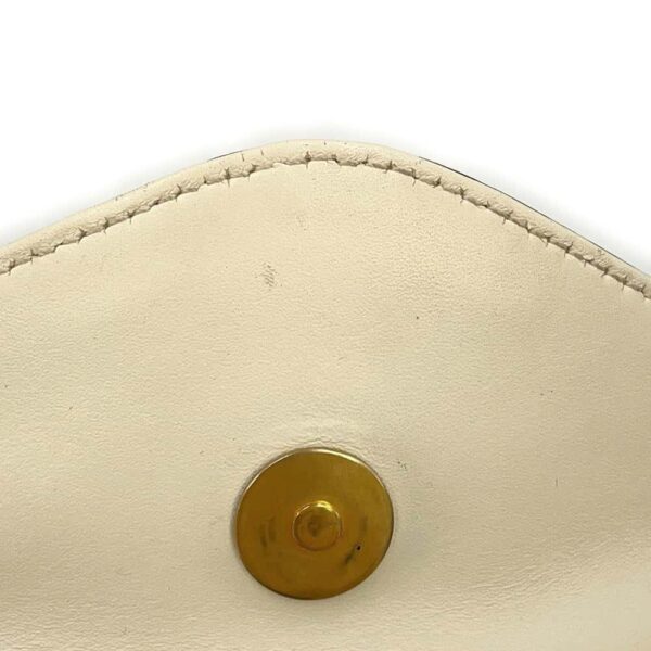 9789401 10 Gucci Broadway Pearl Bee Leather Shoulder Bag White