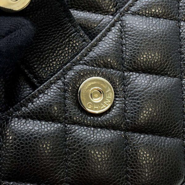 9791442 08 Chanel Matelasse Coco Mark Caviar Bag Black